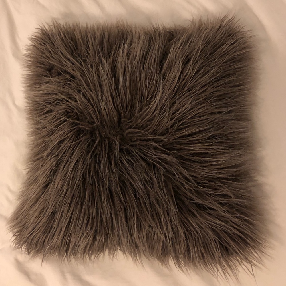 Urban Outfitters Marisa Tipped Faux Fur Pillow